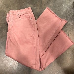 Pink cropped American Eagle jeans